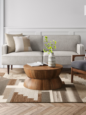 Hand Tufted Wool Texture And Color Block Area Rug Gray - Project 62™