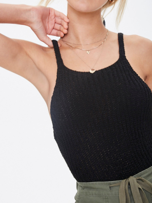 Scoop Neck Sweater-knit Cami