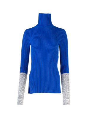 Moncler 1952 Bicolor Cuff Turtleneck Sweater