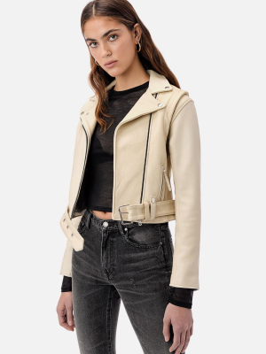 Cropped Rider's Jacket / Cream