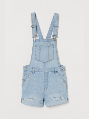 Denim Overall Shorts