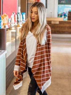 The Harlow Cardigan - Brick Brown