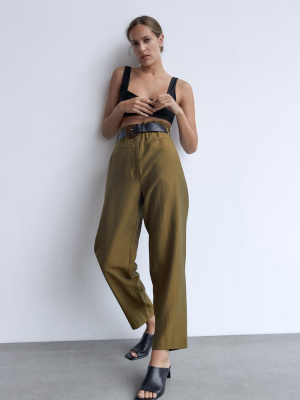 Belted Slouchy Pants