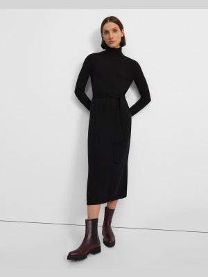 Belted Midi Dress In Cashmere