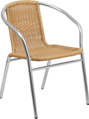 Bonnie Aluminum Rattan Indoor/outdoor Stackable Restaurant Chair