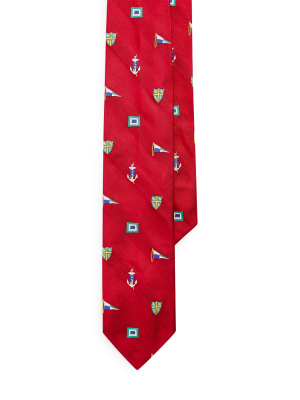 Nautical Silk Narrow Tie