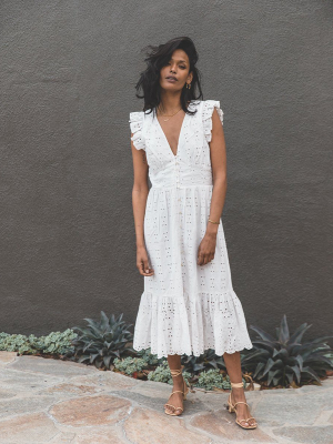 Brielle Midi Dress | Ivory