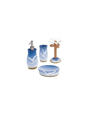 Seagulls 4 Pc Bath Accessory Set