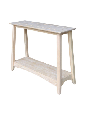 Shaker Console Table Unfinished - International Concepts