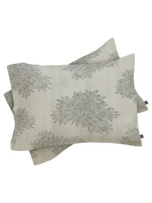 Iveta Abolina Beach Day Floral Pillow Sham Gray - Deny Designs®