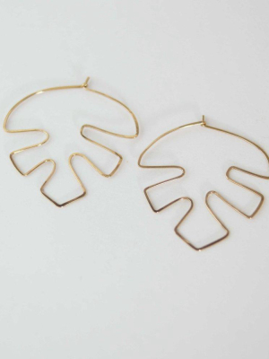 Philodendron Earrings In 14k Goldfill