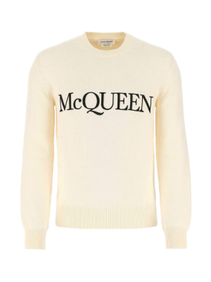 Alexander Mcqueen Logo Knitted Crewneck Jumper