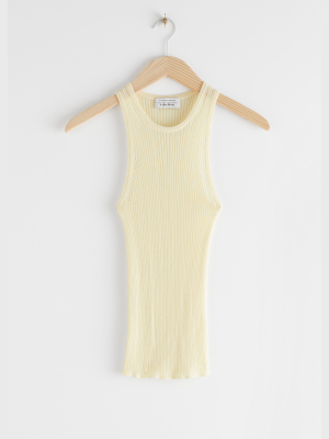 Fitted Ribbed Tank Top
