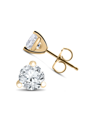 Pompeii3 3/4 Ct Tdw Diamond 3-prong Martni Studs