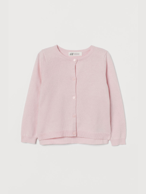 Fine-knit Cotton Cardigan