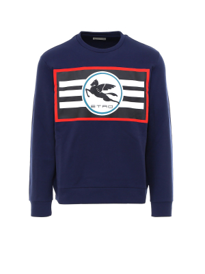 Etro Logo Print Crewneck Sweatshirt