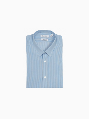 Slim Fit Striped Performance Non-iron Dress Shirt