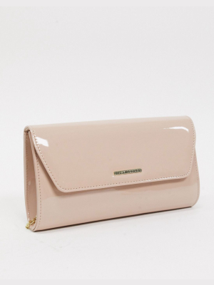 Lipsy Envelope Clutch With Chain Strap In Pink