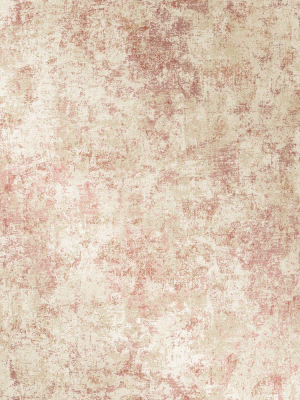 Distressed Gold Leaf Self-adhesive Wallpaper In Rose Pink Design By Tempaper