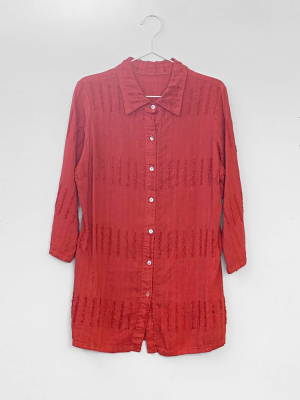 Igwt Vintage - Textured Button Down / Coral
