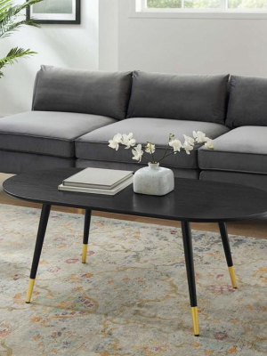 Florin 47" Oval Coffee Table In Black