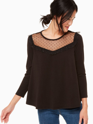 Point D'esprit Knit Top