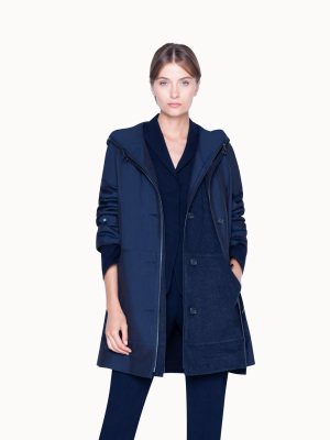 Double-layered Cashmere Coat With Detachable Silk Layer