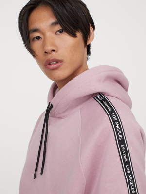 Hoodie With Grosgrain