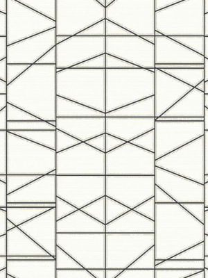 Modern Perspective Wallpaper In Black And White From The Geometric Resource Collection By York Wallcoverings