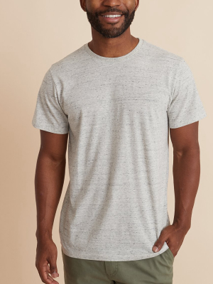 Signature Crew Tee In Ash Heather Neps