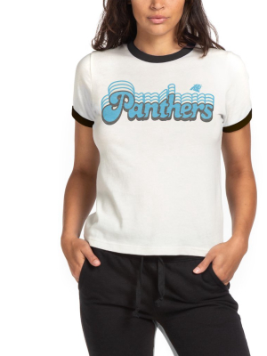 Womens Panthers Retro Ringer Tee