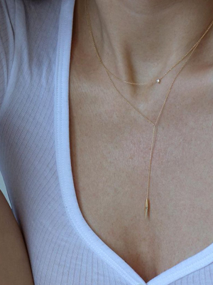 Tiny Diamond Chip Necklace