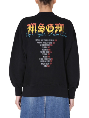 Msgm X Dario Argento Quote Print Sweatshirt