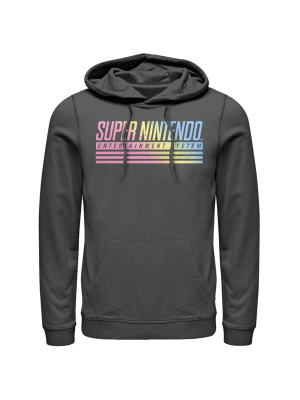 Men's Nintendo Retro Snes Logo Pull Over Hoodie