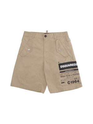 Dsquared2 Kids Logo Printed Bermuda Shorts