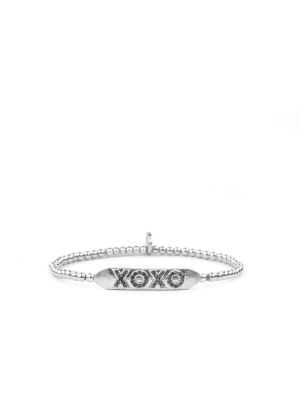 Pave Xo Mini Bar Bracelet