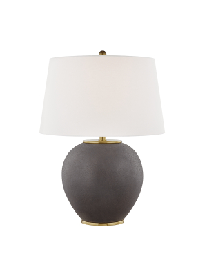 Hudson Valley Lighting Freeman Table Lamp - Burnt Sienna & Off White