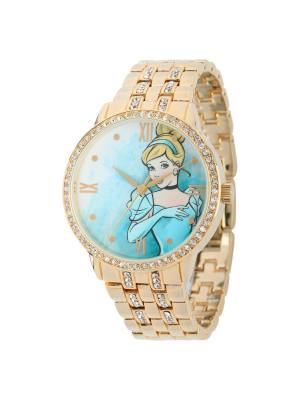 Women's Disney Princess Cinderella Watch With Alloy Case - Gold