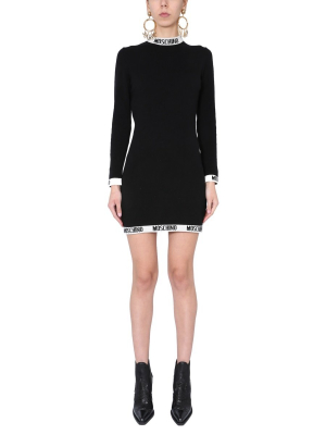 Moschino Logo Tape Mini Dress