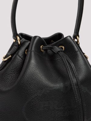 Prada Logo Plaque Bucket Bag