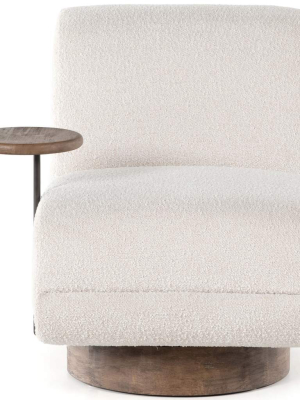 Bronwyn Swivel Chair W/side Table, Knoll Natural