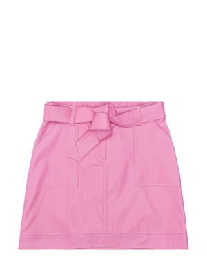 Twinset Kids Logo Printed Belted Skirt