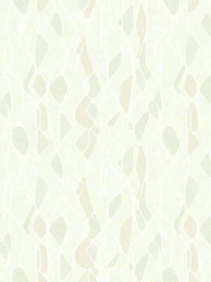 Stained Glass Wallpaper In Beige From The Botanical Dreams Collection By Candice Olson For York Wallcoverings