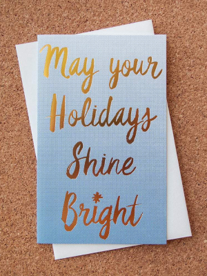 Shine Bright Holidays Blue Card - Al7