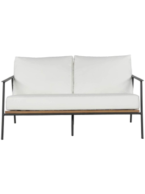 Milan Outdoor Loveseat, Regency White