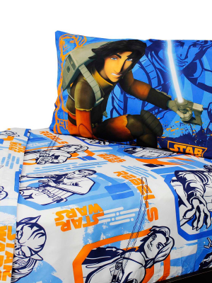 Star Wars Bed Sheet Set Rebels Fight Bedding Accessories