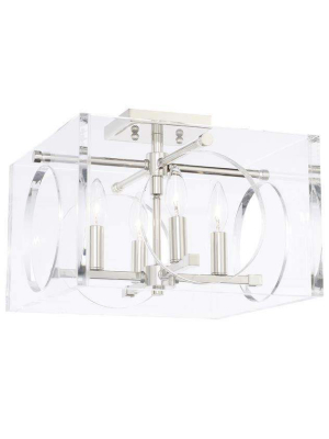 Drake 4 Light Polished Nickel Ceiling Mount