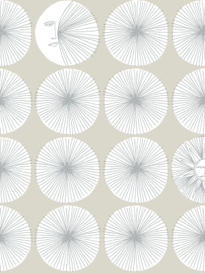 Soho Starburst Peel & Stick Wallpaper In Natural And Silver From The Risky Business Iii Collection By York Wallcoverings