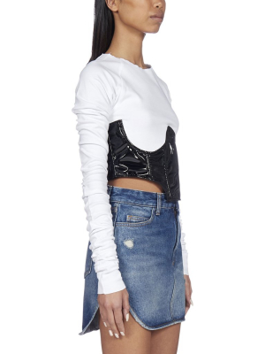 Gcds Corset Long-sleeve Top