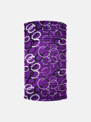 Purple And Rings Neck Gaiter